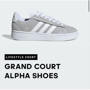 Adidas Grand Court Alpha Sneakers Gray White | Women’s 6.5 | NWT